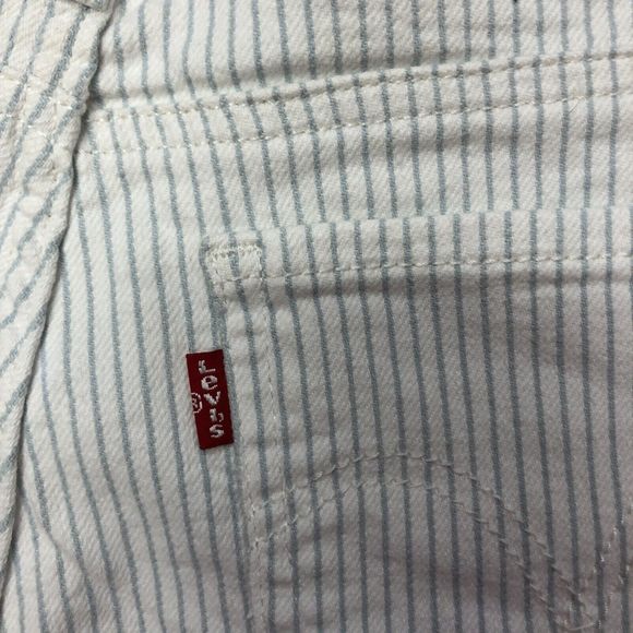 Levi's Women Mid Length Shorts Size 28 Striped Cotton Blend M127 -18 - Picture 13 of 16